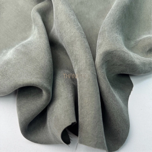 Вискоза плательная софт крэш цвет хаки, арт. KM3025-12