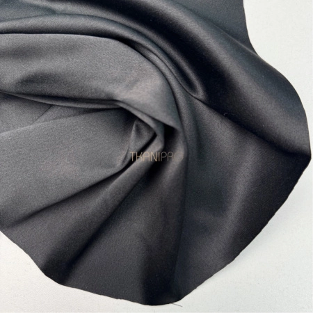 Атлас плотный цвет черный, арт. A2098-13