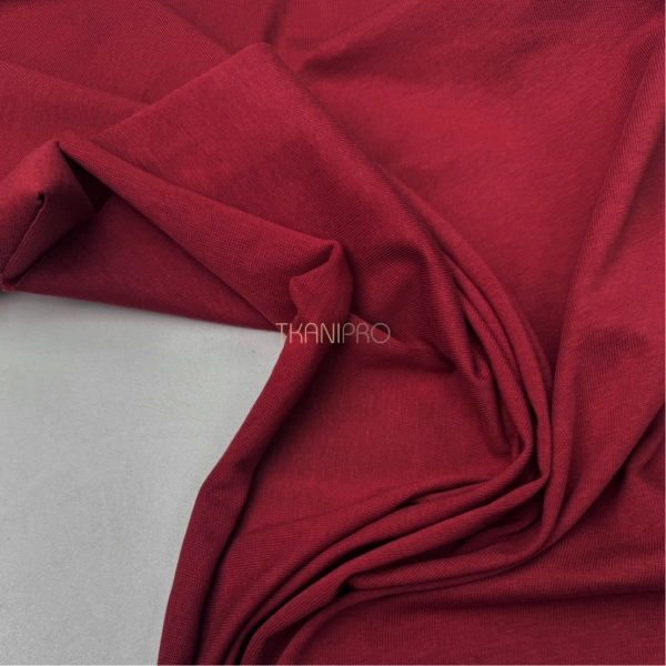 Кулирка плотная мерсеризованный хлопок цвет бордовый, арт. DK4101-5