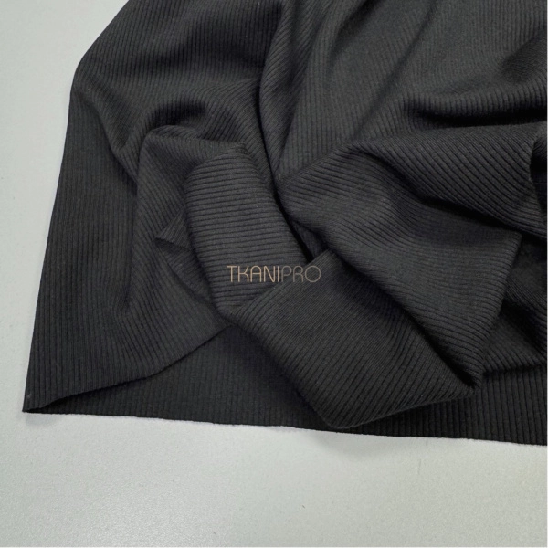 Трикотаж Кашкорсе с вискозой, арт. DW1965-1 цвет черный