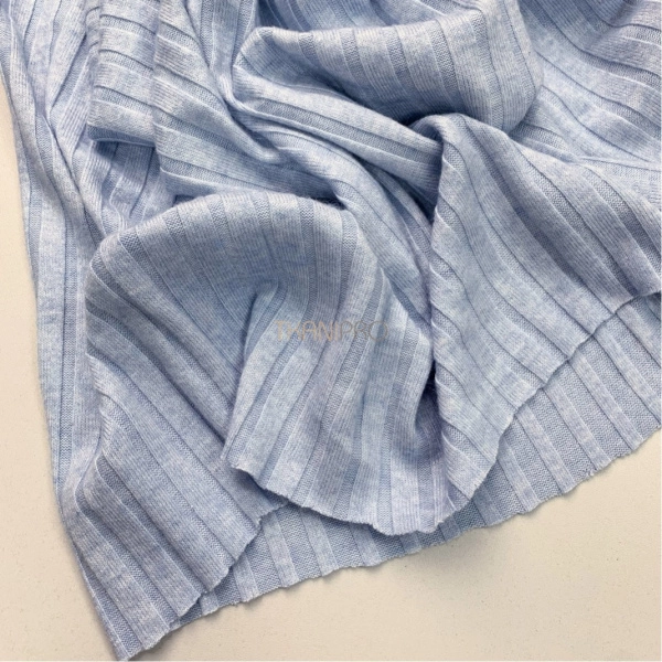 Ткань лапша трикотажная голубой меланж, арт. WD4402-10