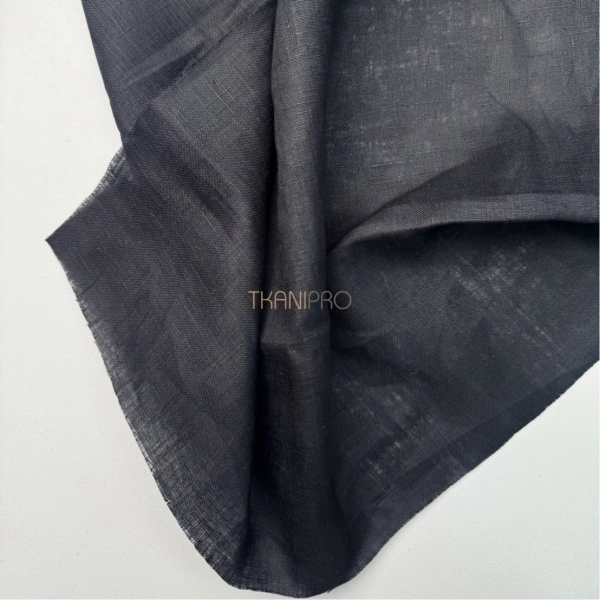 Лен цвет черный, арт. L4001-7