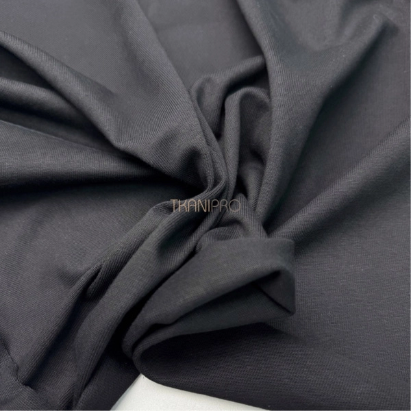 Кулирка плотная мерсеризованный хлопок цвет черный, арт. DK4001-2