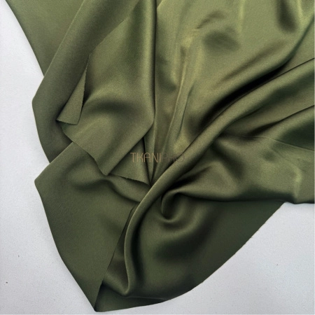 Шелк искусственный цвет хаки, арт. S2141-12