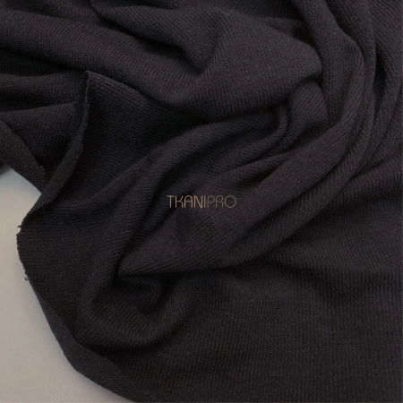 Трикотаж вязанный тонкий, арт. WD4006-1 цвет черный