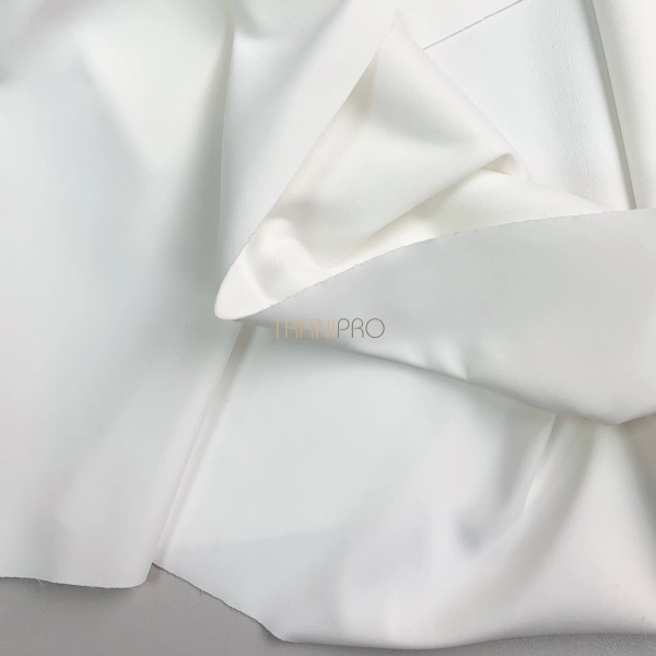 Плащевая ткань пич бондинг, арт. PL3232-128 цвет белый