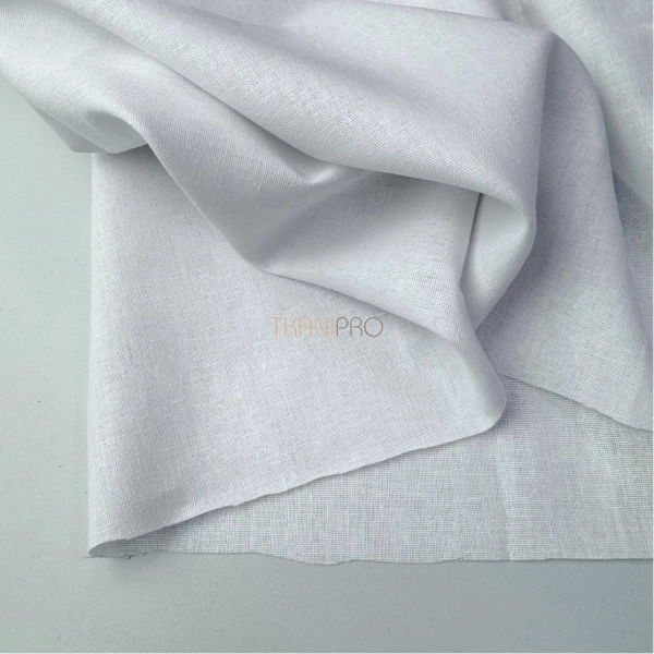 Ткань лён с вискозой цвет белый, арт. L2152-1