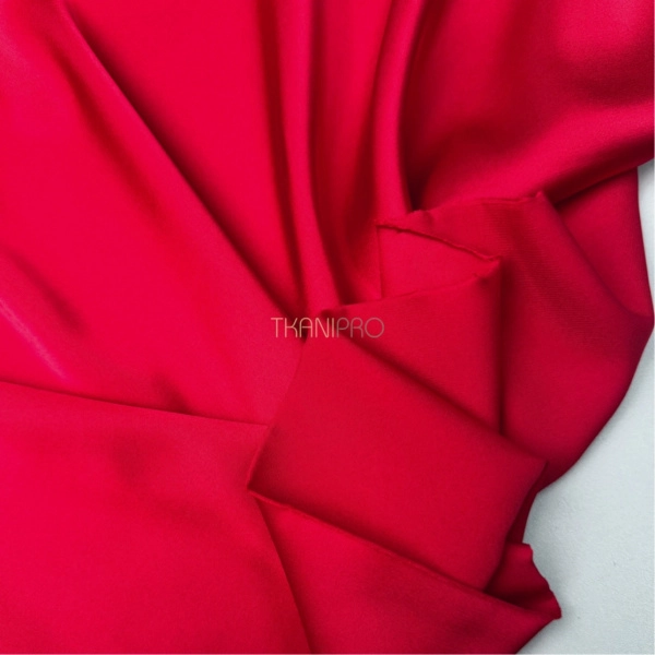 Шелк искусственный цвет рубиновый красный, арт. S2147-9