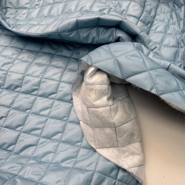 Стеганая ткань на синтепоне цвет бирюзовый голубой, арт. PS2282-23