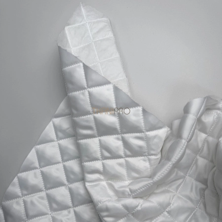 Стеганая ткань на синтепоне цвет белый, арт. IPS2019-1