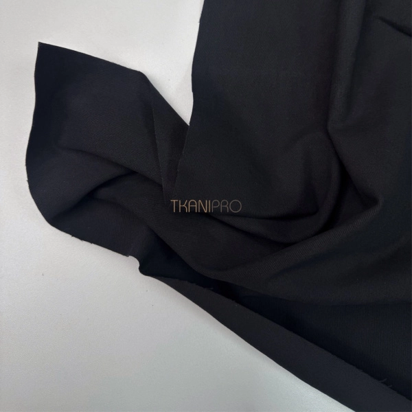 Хлопок твил плотный цвет черный, арт. IKM3006-1