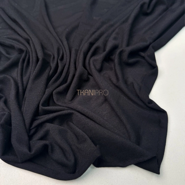 Тонкий трикотаж стрейч цвет черный, арт. DK2002-7