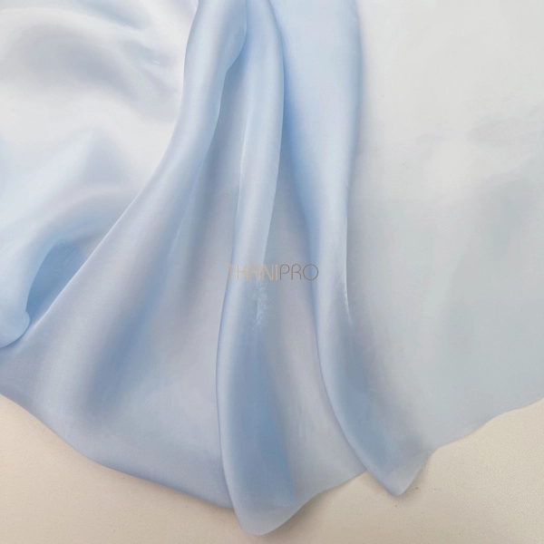 Органза твинкл сатин цвет голубой, арт. SO1036-4