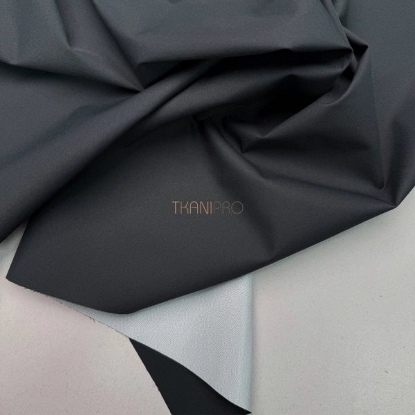 Плащевая ткань на мембране цвет графит, арт. PL0001-36