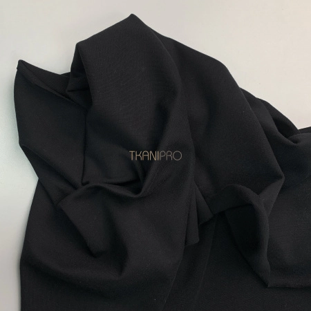 Отрез 1,4м. Трикотаж рибана, арт.DB5011-6 цвет черный