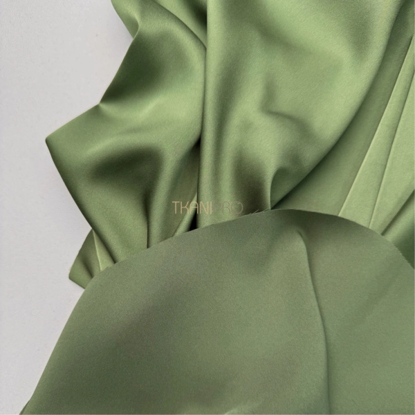 Шелк искусственный плотный цвет хаки, арт. S5135-25