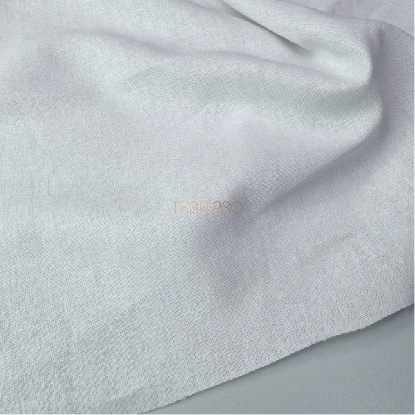 Ткань лён с вискозой цвет белый, арт. L2152-1