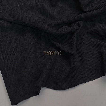 Вельвет ткань цвет черный, арт. KV5351-16