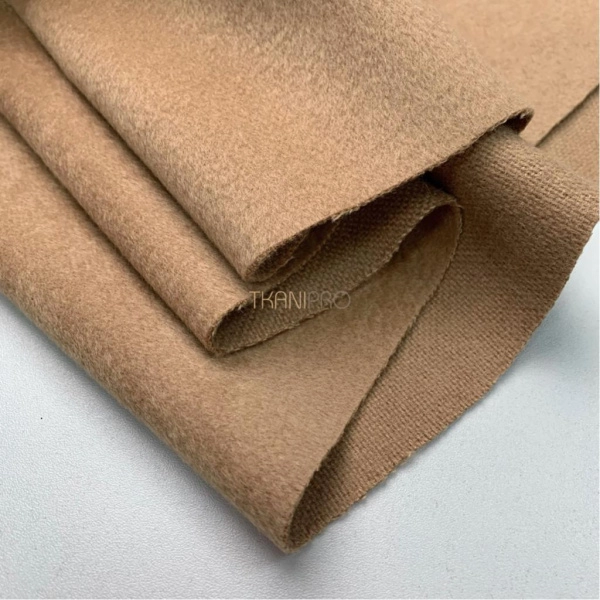 Пальтовая сукно с шерстью цвет бежевый, арт. KC7218-12