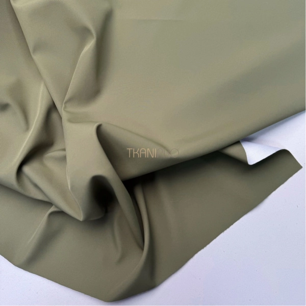 Плащевая ткань пич бондинг  цвет хаки, арт. PL3232-60