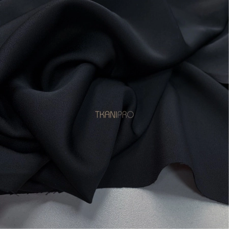 Креп сатин цвет черный,  арт. SK4030-1