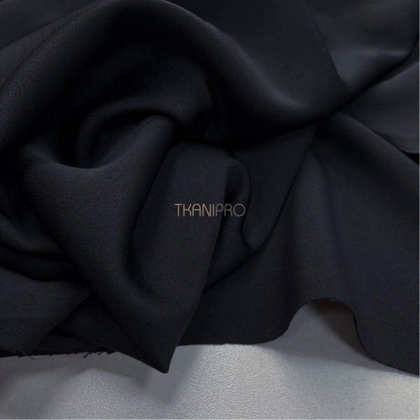 Креп сатин цвет черный,  арт. SK4030-1