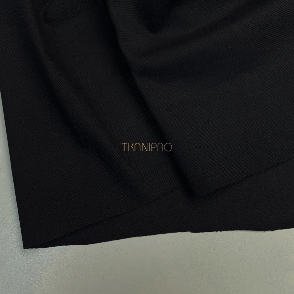 Хлопок твил плотный цвет черный, арт. IKM3004-5