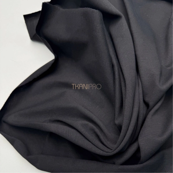 Кулирка плотная мерсеризованный хлопок цвет черный, арт. DK4001-2