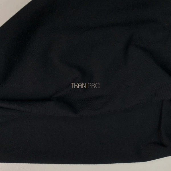 Трикотаж кулирная гладь цвет черный, арт. DK3551-4