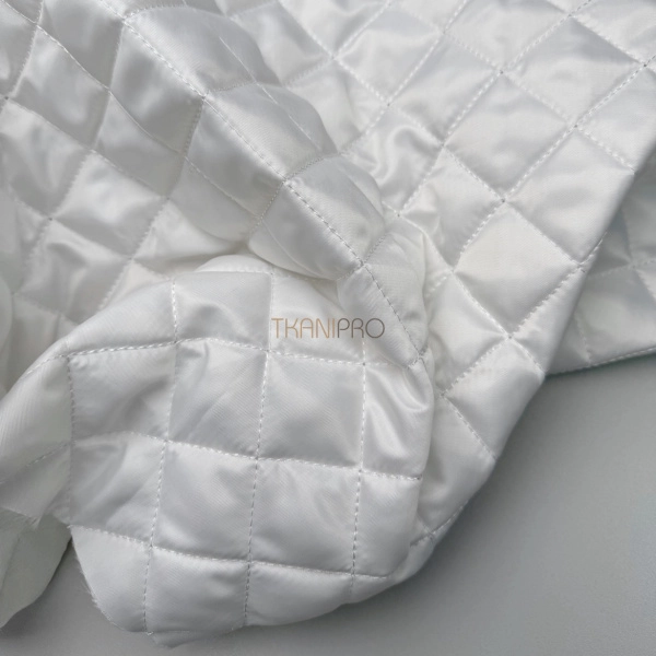 Стеганая ткань на синтепоне цвет белый, арт. IPS2019-1