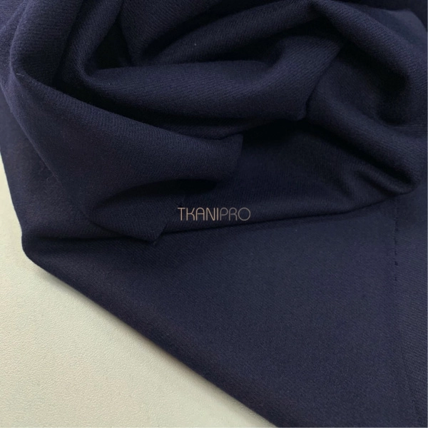 Костюмная плотная ткань цвет темный синий, арт. KD1974-6