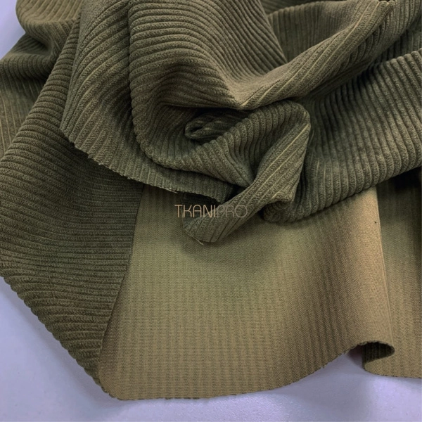 Вельвет ткань цвет хаки, арт. KV5351-18