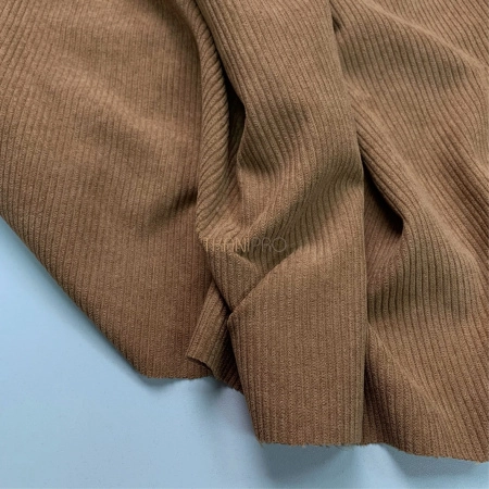 Вельвет ткань цвет ореховый кофейный, арт. KV5351-3