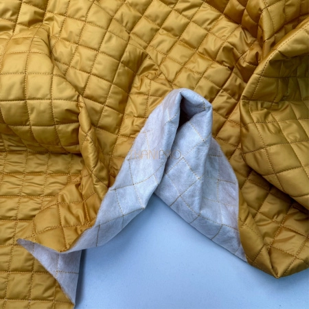 Стеганая ткань на синтепоне цвет горчичный, арт. PS2284-19
