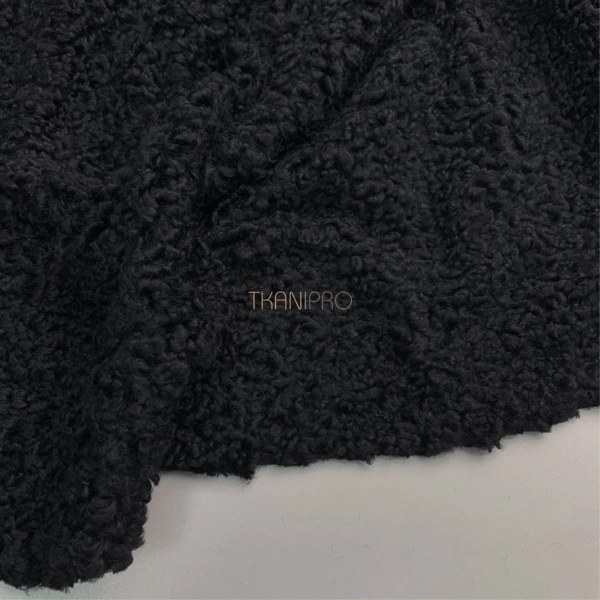 Пальтовый мех барашек цвет черный, арт. WF3030-5