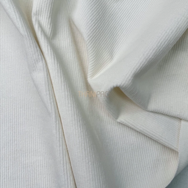 Вельвет хлопок цвет молочный, арт. IKV2035-1