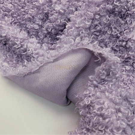 Мех барашек длинноворсовый, арт. WF3022-9 цвет фиалковый сиреневый