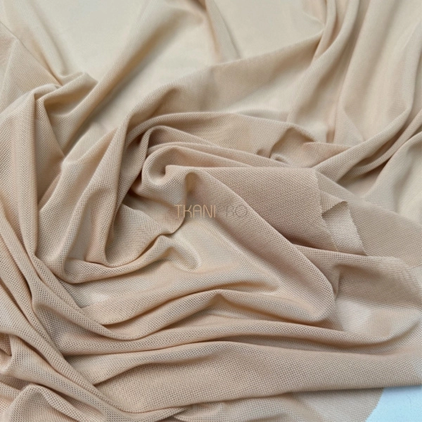 Сетка эластичная стрейч цвет песочный, арт. SS2520-2