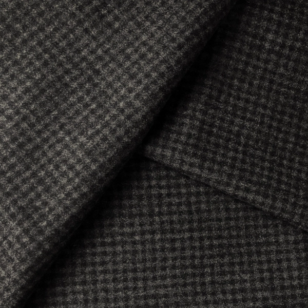 Костюмная шерсть клетка, арт. IK1017-1 цвет серый