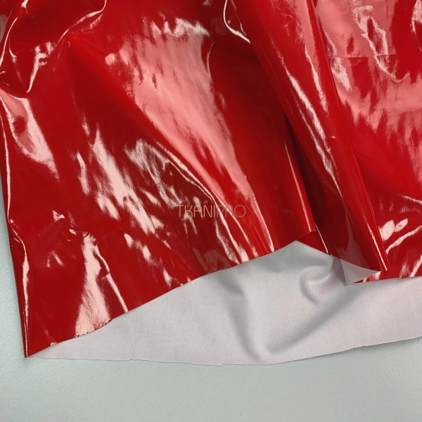 Лаковая кожа цвет красный, арт. YL1931-2