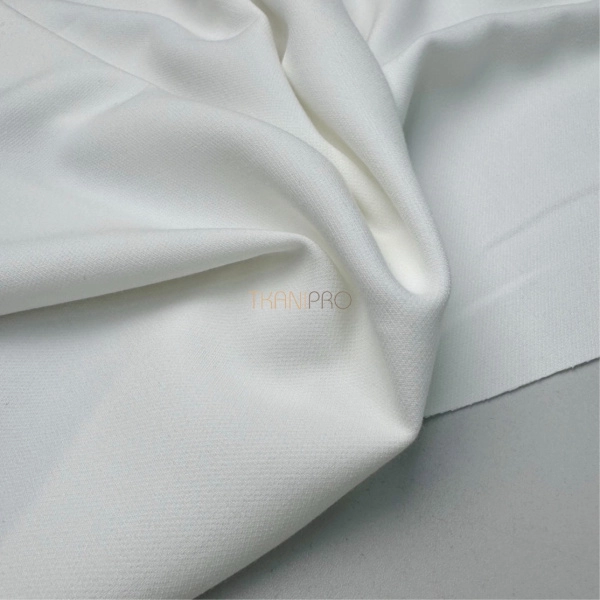 Костюмный плотный креп поливискоза, арт. KBV2159-5 цвет молочный