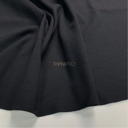 Трикотаж кашкорсе, арт. DW1201-2 цвет черный