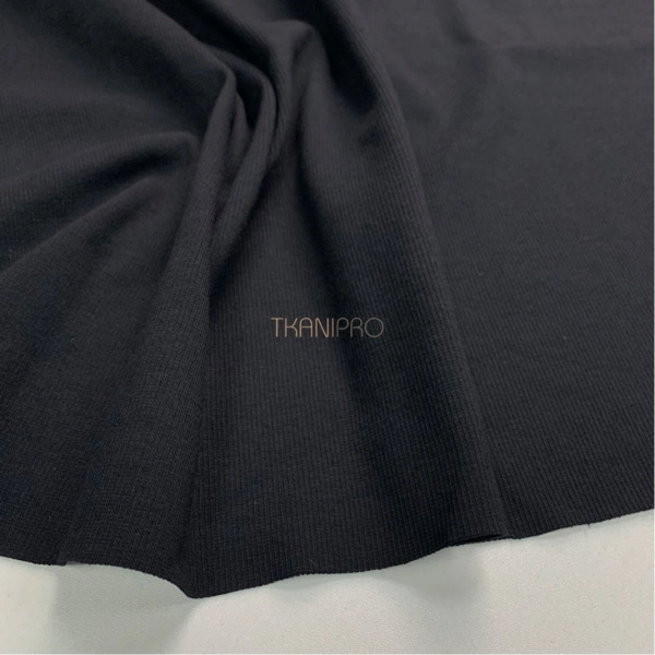 Трикотаж кашкорсе, арт. DW1201-2 цвет черный