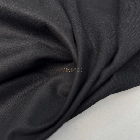 Костюмная плотная ткань цвет черный, арт. KD1974-7