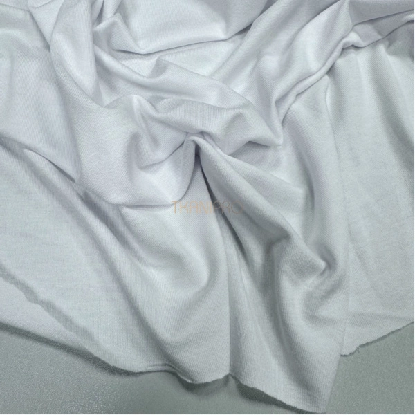 Трикотаж вискоза стрейч цвет белый, арт. MD3302-1