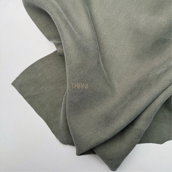 Вискоза плательная софт крэш цвет хаки, арт. KM3025-12