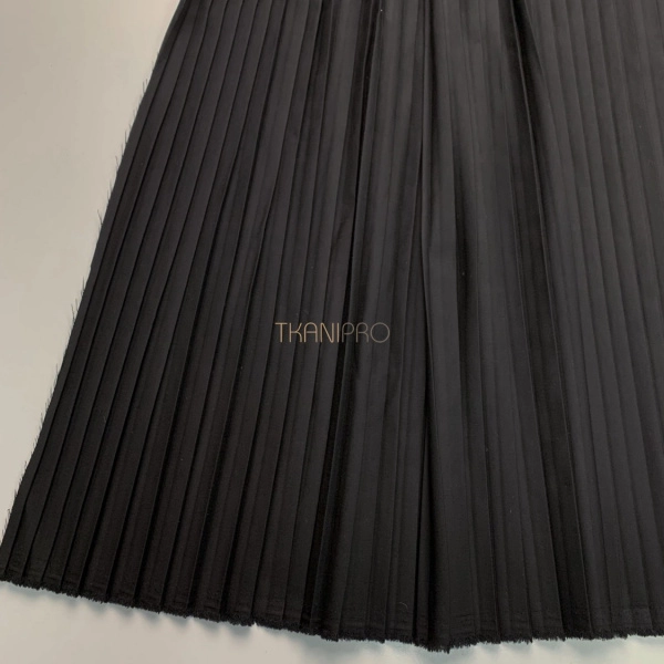 Плиссе параллельная складка 1-1 см цвет черный, арт. PLS2110-4