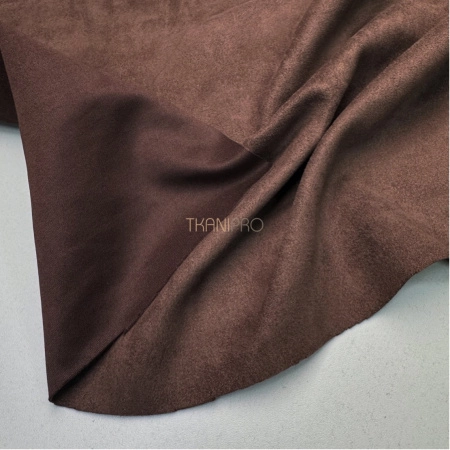 Замша на скубе цвет коричневый, арт. M1344-8