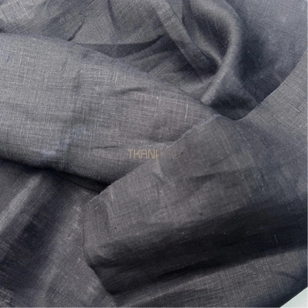 Лен цвет черный, арт. L4001-7