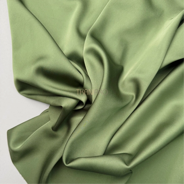 Шелк искусственный плотный цвет хаки, арт. S5135-25